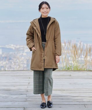Tiaclasse 【安田美沙子さん着用・新色追加】ウォーマル中綿フーデッドコート キャメル