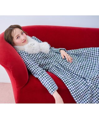 【百田夏菜子さん着用】【消臭】FROSTED CHECK TWEED ドレス