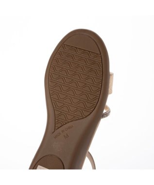 ing <Pitti>【WEB限定】ラインストーンウエッジサンダル ゴールド