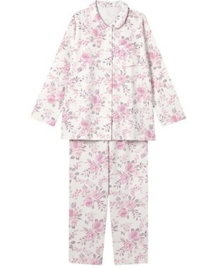 Wing パジャマ 長袖 長ズボン 綿混(本体) あったか レディース EP6016 ウイング／ワコール