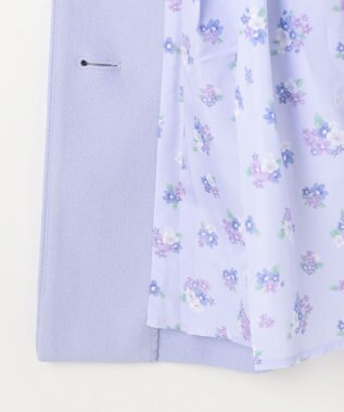 ANY KIDS 【フード取り外し可能】ウールライクコート サックスブルー