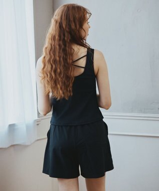 San-ai Resort（三愛水着楽園） 【再入荷】WEB限定商品　ポケット付きハーフジップラッシュパーカー＋リブタンキニ水着+レギンス5点セット【Beach Queen（ビーチクイーン）】 ライトグレー