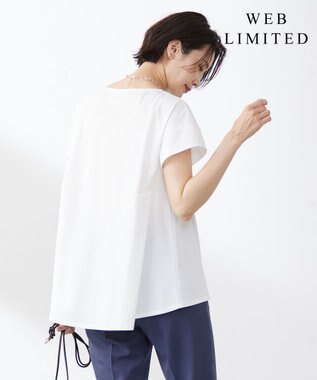 J.PRESS LADIES L 【WEB限定・吸水速乾】OUKAプレーティング カットソー ホワイト系