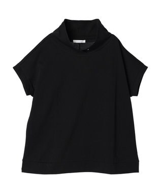 Green Parks フレンチスリーブ抜け襟カットプルオーバー Black