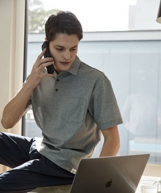 JOSEPH ABBOUD MOUNTAIN 【SPACE】OGスラブプレーティング天竺 ポロシャツ