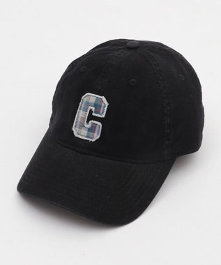 WEGO チェックロゴワンポイントキャップ ブラック