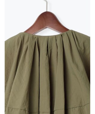 Te chichi タックギャザーボリュームポンチョブルゾン カーキ