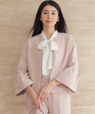 組曲 【KUMIKYOKU NAVY】コンフォータブルドレープ フレアスリーブジャケット