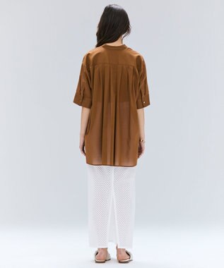 BEIGE， 【洗える】PICCOLO / パンチングドットIラインスカート White