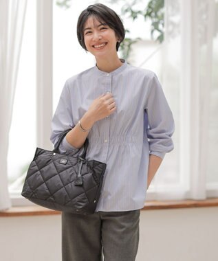 J.PRESS LADIES 【2way】ボンディングキルト トート バッグ ブラック系