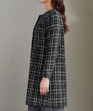 Tiaclasse L ツイードコート ブラック