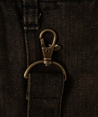 WEGO ヴィンテージウォッシュサス付スカパン ブラック