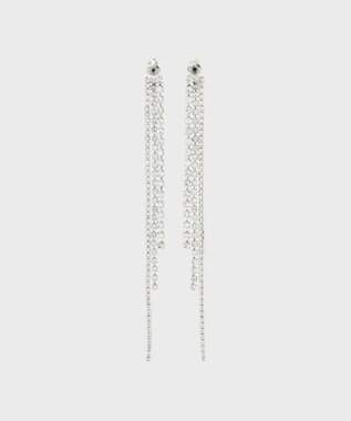 GRACE CONTINENTAL ビジューチェーンピアス シルバー