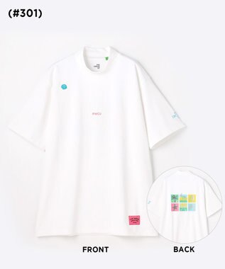 PW CIRCULUS 【MEN】POP＆WIT グラフィックモックネックT ゴルフ ホワイト系3