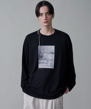 WEGO グラフィックステッチT（LS） ブラック