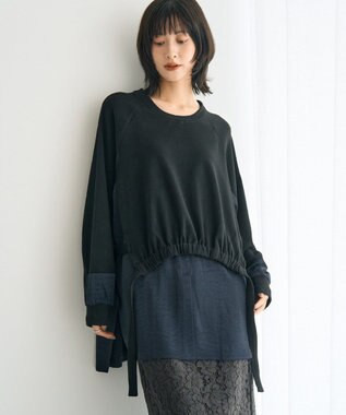 YECCA VECCA 素材MIXレイヤード起毛プルオーバー