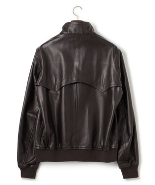 J.PRESS MEN ナッパレザー ゴルフジャケット ダークブラウン系