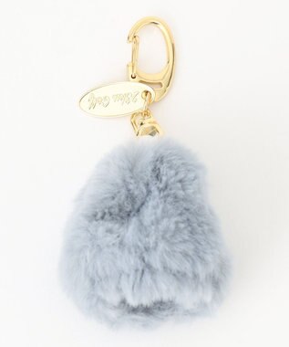 23区GOLF ギフトにも最適【WOMEN】ファー ボールポーチ スカイブルー系