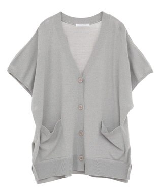 Green Parks フレンチスリーブカーディガン Gray Mixture