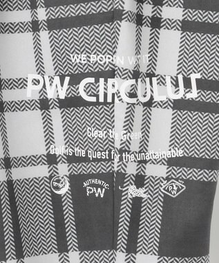 PW CIRCULUS 【MEN】チェック柄 スエードライクテーパードパンツ グレー系5