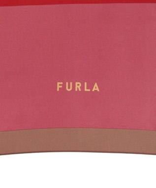 MOONBAT FURLA(フルラ) カラーボーダー 折りたたみ傘 大きめ 55cm 日本製 ダークレッド