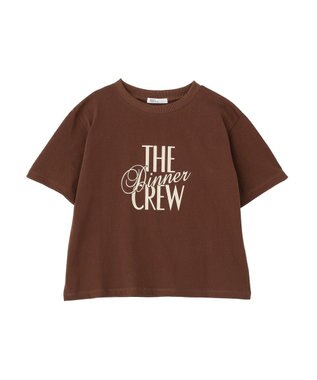 CRAFT STANDARD BOUTIQUE フロッキープリントＴシャツ Brown