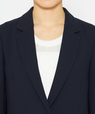 uncrave 【防シワ・洗濯機洗い可】ウォッシャブル ダブルクロス ジャケット ネイビー