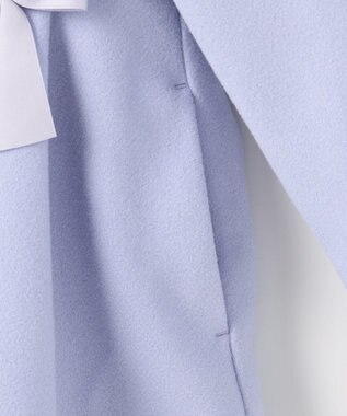 ANY KIDS 【フード取り外し可能】ウールライクコート サックスブルー