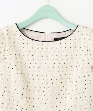 TOCCA CHIFFON TWEED ドレス アイボリー系