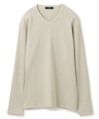 JOSEPH HOMME テックリブジャージー　Vネックカットソー アイボリー系