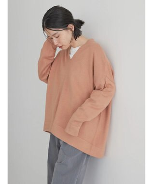 AMERICAN HOLIC バイパチＶネックニットプルオーバー Pink Beige