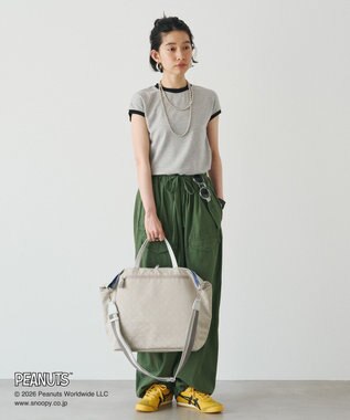 russet 《PEANUTS×russet》リバーシブルビッグトートバッグ(CE-1756) L.Blue