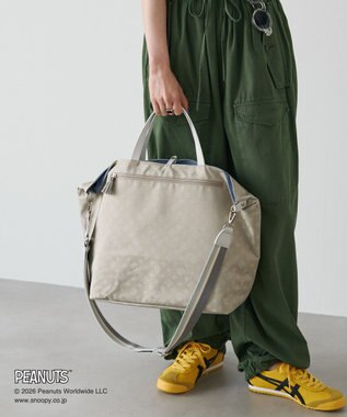 russet 《PEANUTS×russet》リバーシブルビッグトートバッグ(CE-1756) L.Blue