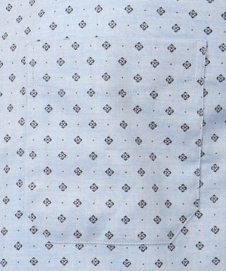 JOSEPH ABBOUD 【キングサイズ】JCヘリンボーンプリント　シャツ サックスブルー系5