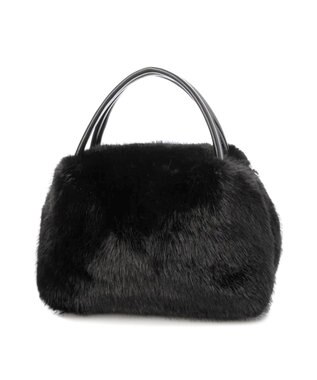 UNBILLION カシュカシュ cachecache / ミンク風エコファー2wayボックストート