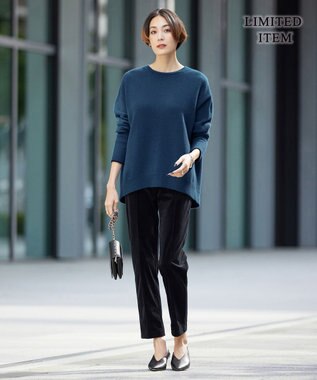 ICB L 【WEB限定】ファインメリノバルキー プルオーバー マリンブルー系