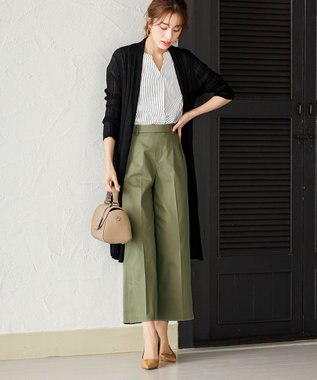 Tiaclasse 【UVケア・接触冷感】さらっと羽織れる膝丈ロングトッパーカーディガン ブラック