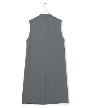 ICB L 【WEB＆一部店舗限定】 SerikaWorsted ノーカラーロングジレ ミディアムグレー