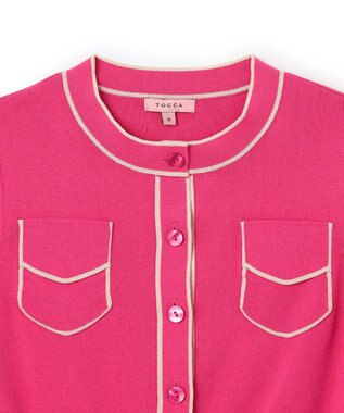 TOCCA 【洗える】SAILOR カーディガン ピンク系