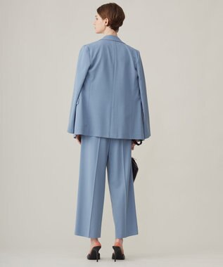 ICB L ウール2WAYストレッチ ダブルブレストジャケット ブルーシェイド系