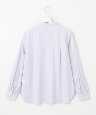 J.PRESS LADIES 【洗える】 BEZ VEGA フリル ストライプ ブラウス ふじ色系1