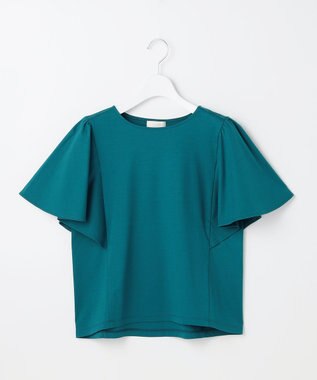 ANY SIS 【シルクタッチさら魅せTシャツ】袖フレア プルオーバー