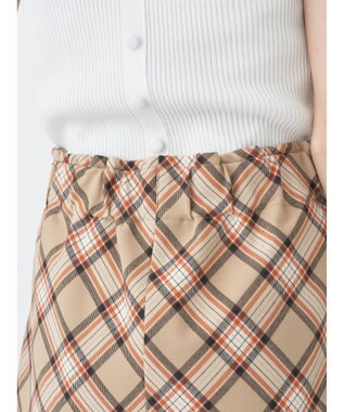 earth music&ecology チェック柄ナロースカート Beige