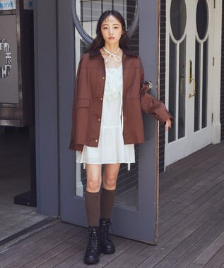 earth music&ecology ハンティングジャケット Brown