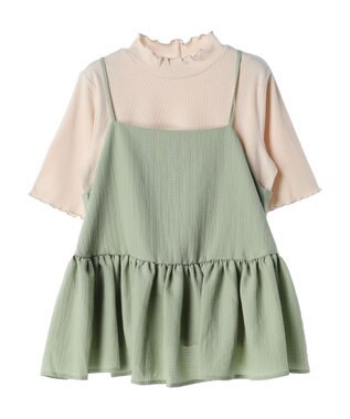 earth music&ecology ＳＥＴ２点ジャガードビスチェ＋リブプルオーバー Mint