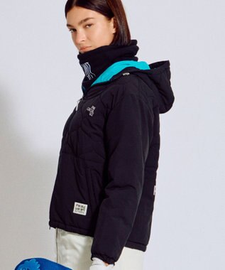 PW CIRCULUS 【撥水加工 / ストレッチ】【WOMEN】キルティング中綿ブルゾン ゴルフウェア レディース ブラック系