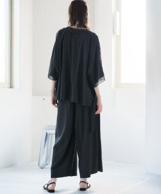 YECCA VECCA 【UVカット/遮熱/接触冷感】COOLタックワイドパンツ Charcoal Gray