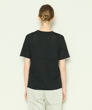 JOSEPH 【洗える】リネンコットン　ニットTEE Black