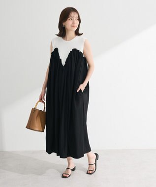 Green Parks ・ＳＵＧＡＲ　ＳＰＯＯＮ　ギャザーノースリーブワンヒ Off White