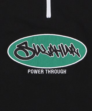 WEGO 【ユニセックス着用ITEM/MLサイズ展開】ヘビーウェイトハーフジップT（SS） ブラック